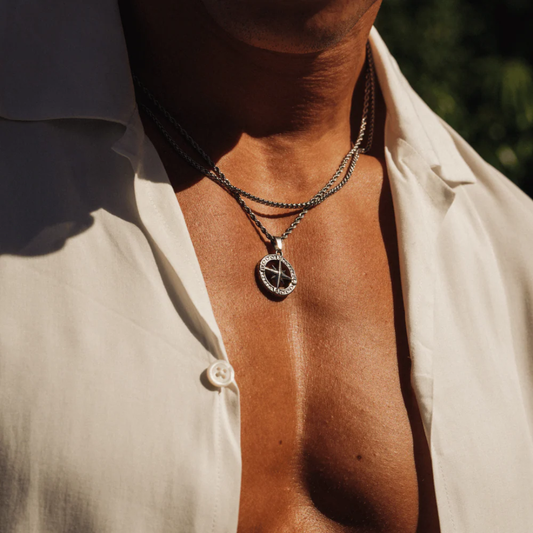 Set Estrella del norte Doble cadena Plateado