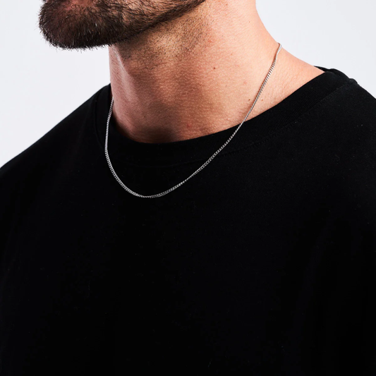 Cadena Cubana Silver 3mm