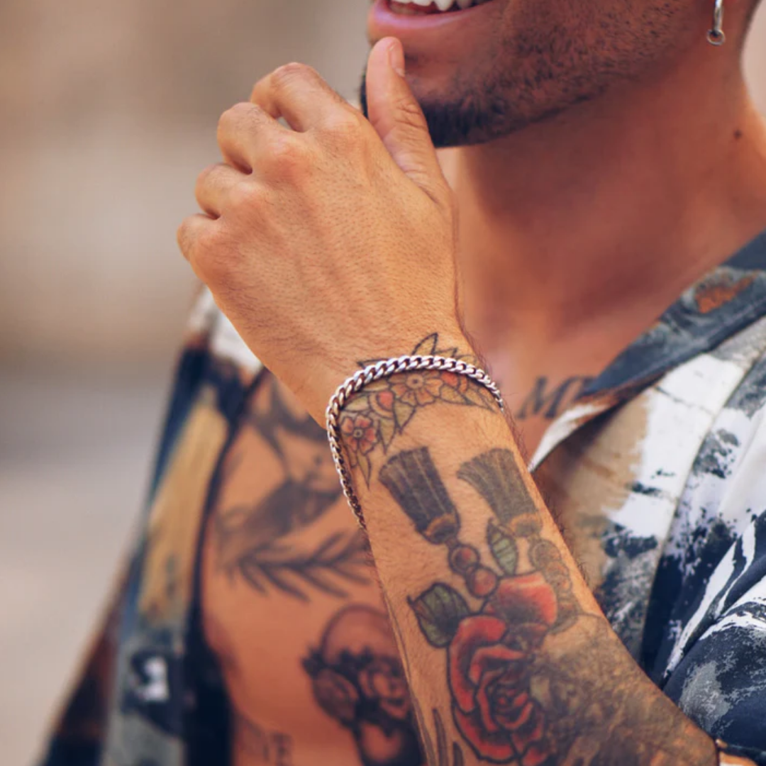 Pulsera Cubana Silver