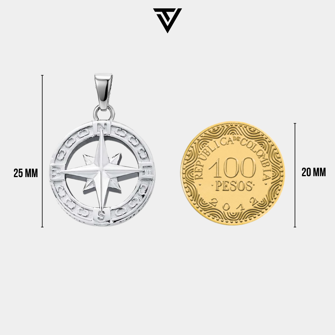 Dije Estrella del norte plateada