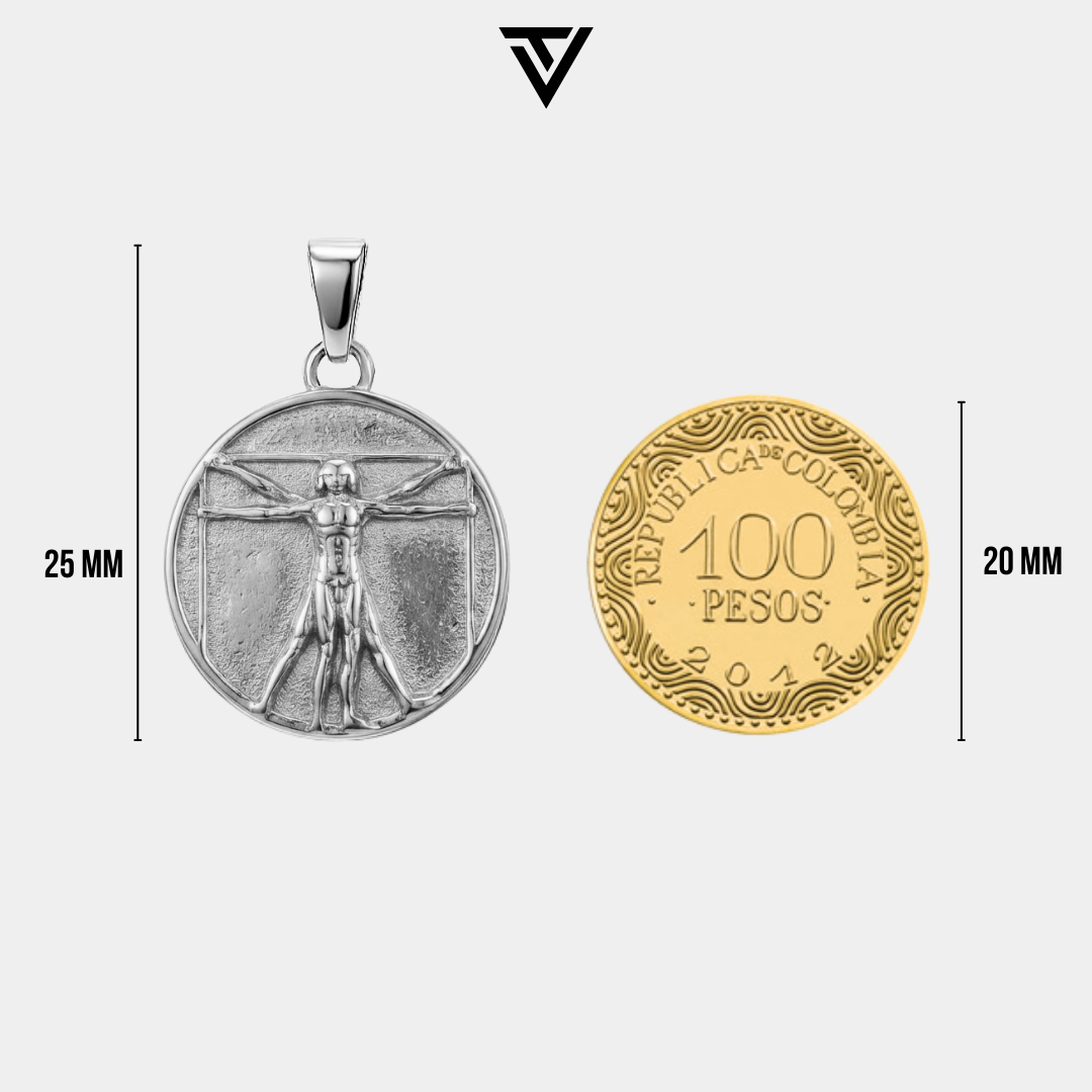 Dije Vitruvian Plateado