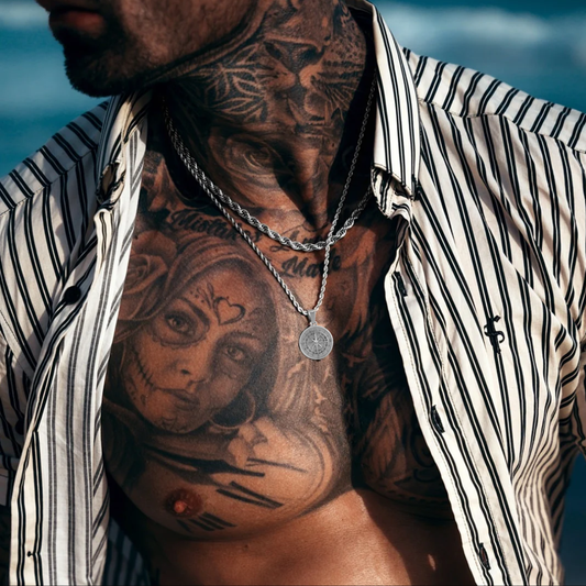 Set Brújula Lazo Plateado