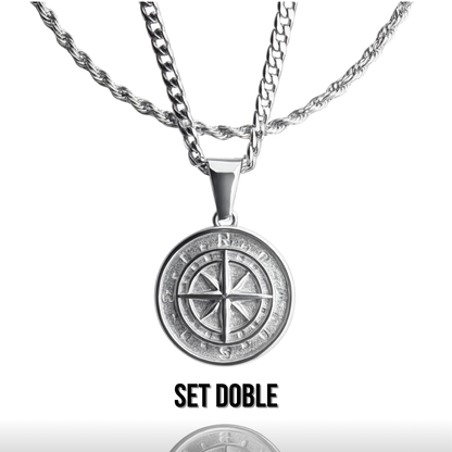 Set Brújula Plateada