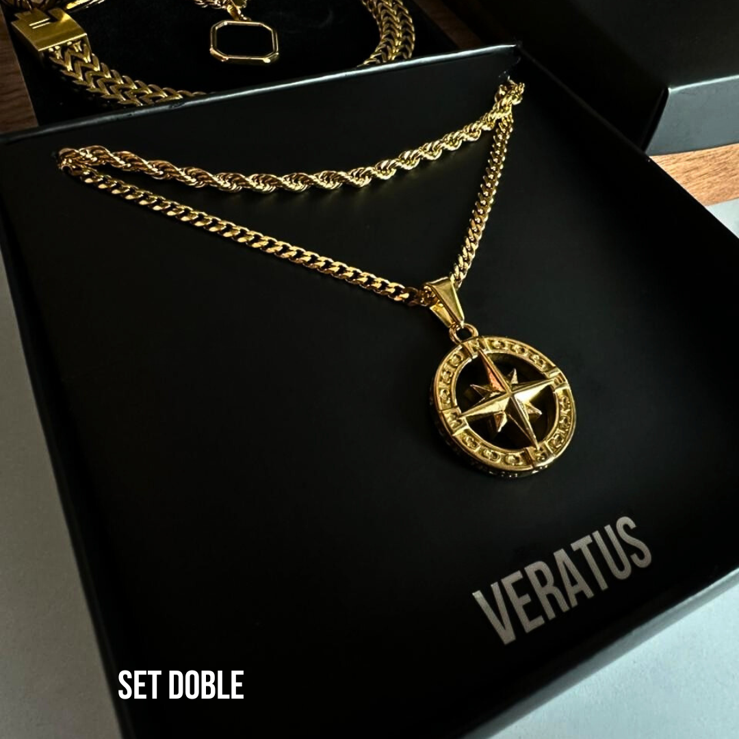 Set Estrella del norte Baño Oro 18k