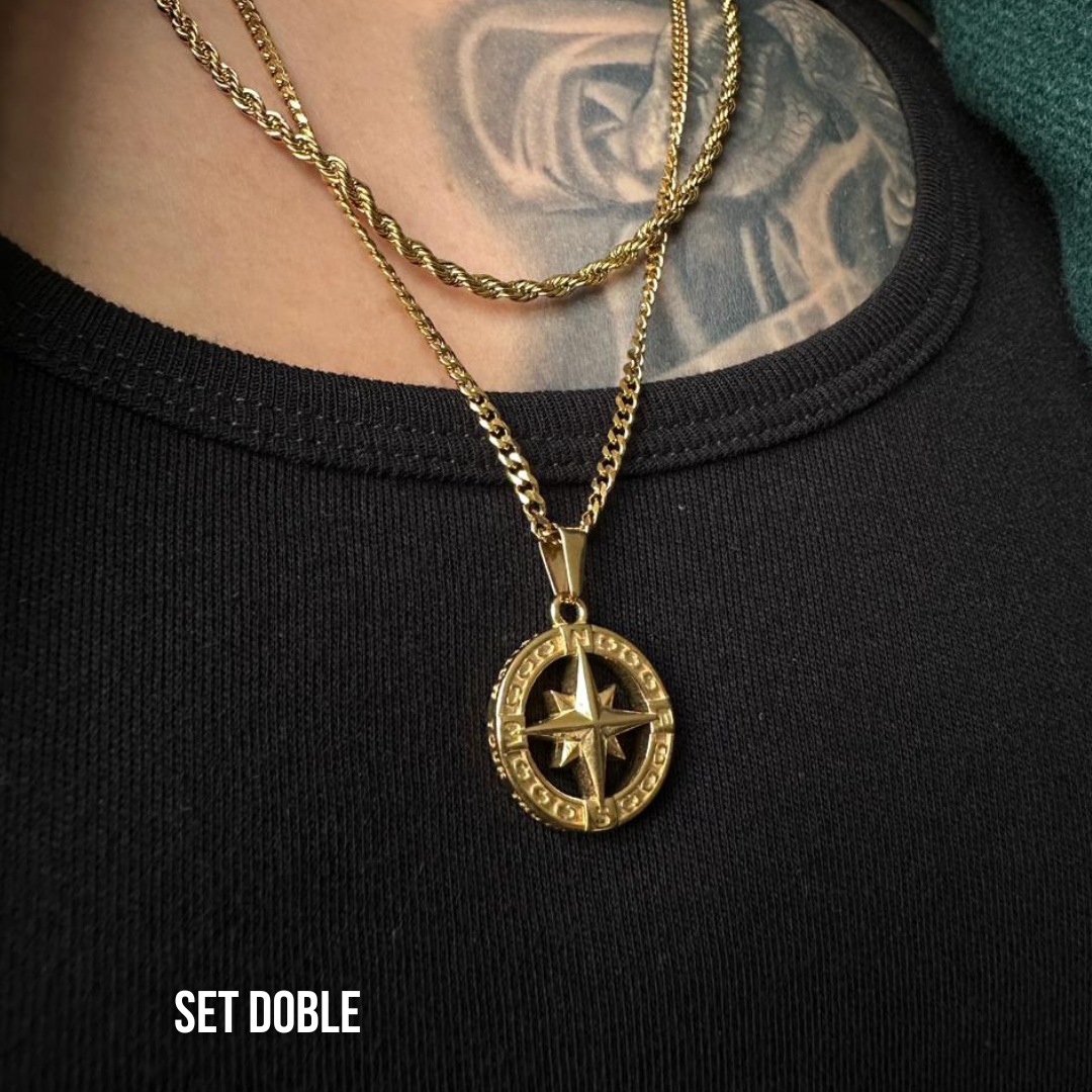 Set Estrella del norte Baño Oro 18k