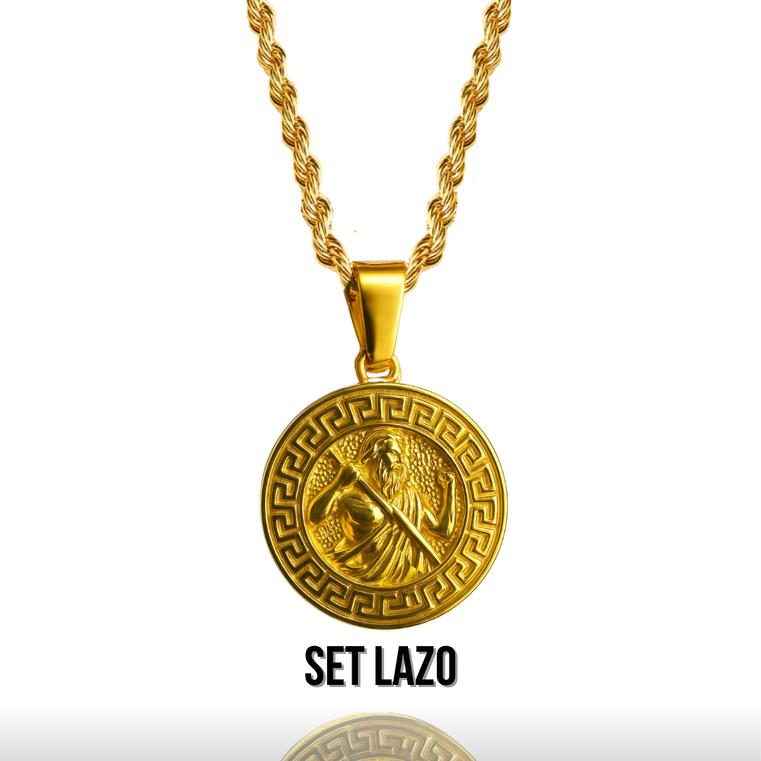 Set Zeus Baño Oro 18k