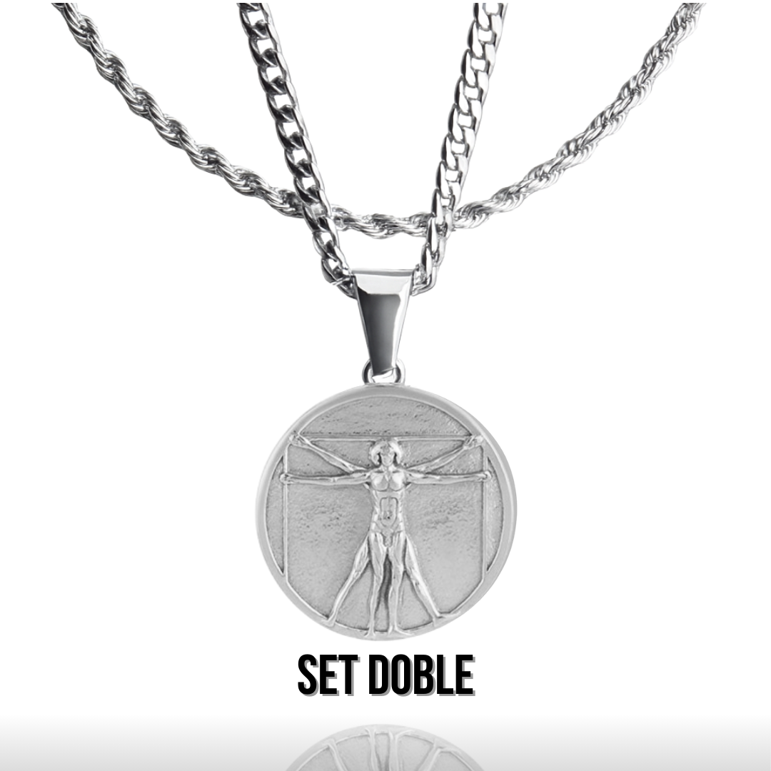 Set Vitruvian Plateado