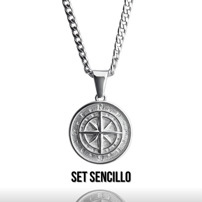 Set Brújula Plateada