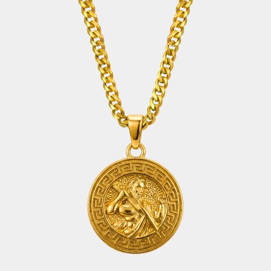 Set Zeus Cubana Baño Oro 18k