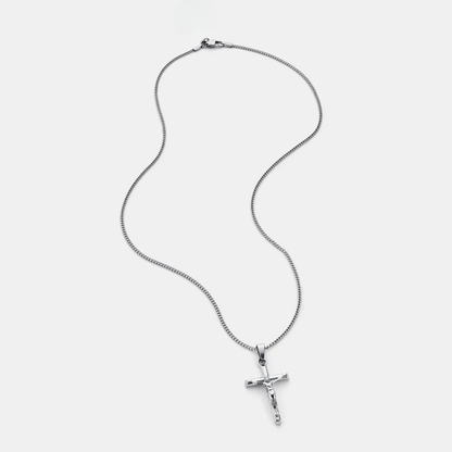 Pack Crucifijo mas Cubana Plateado