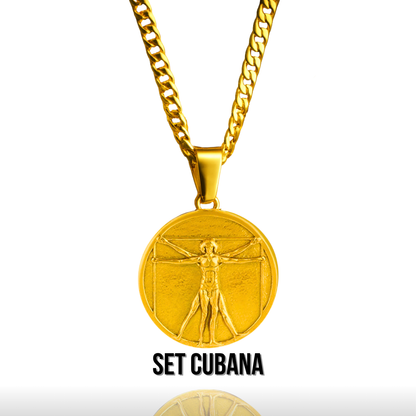 Set Vitruvian Baño Oro 18k