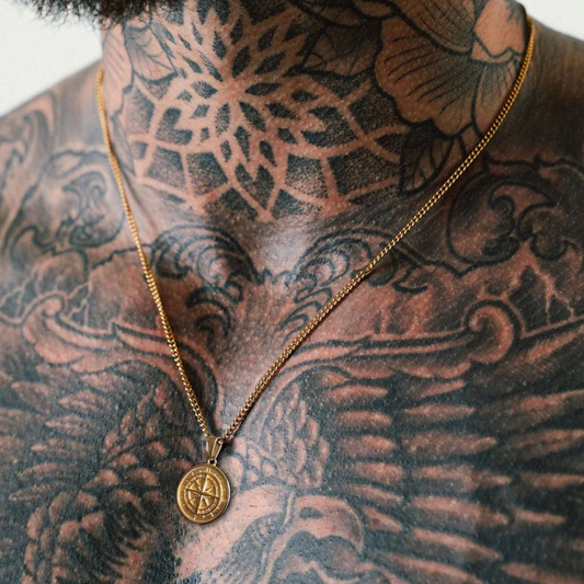 Set Brújula Cubana Baño Oro 18k