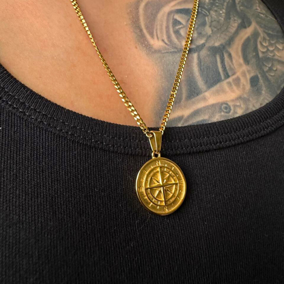 Set Brújula Cubana Baño Oro 18k