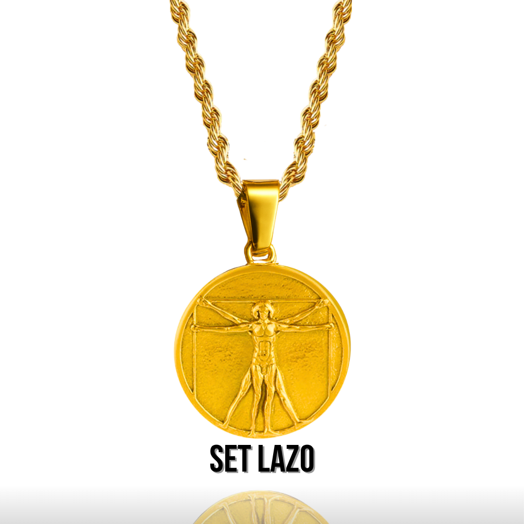 Set Vitruvian Baño Oro 18k