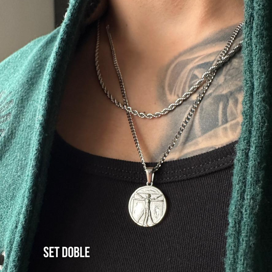 Set Vitruvian Plateado