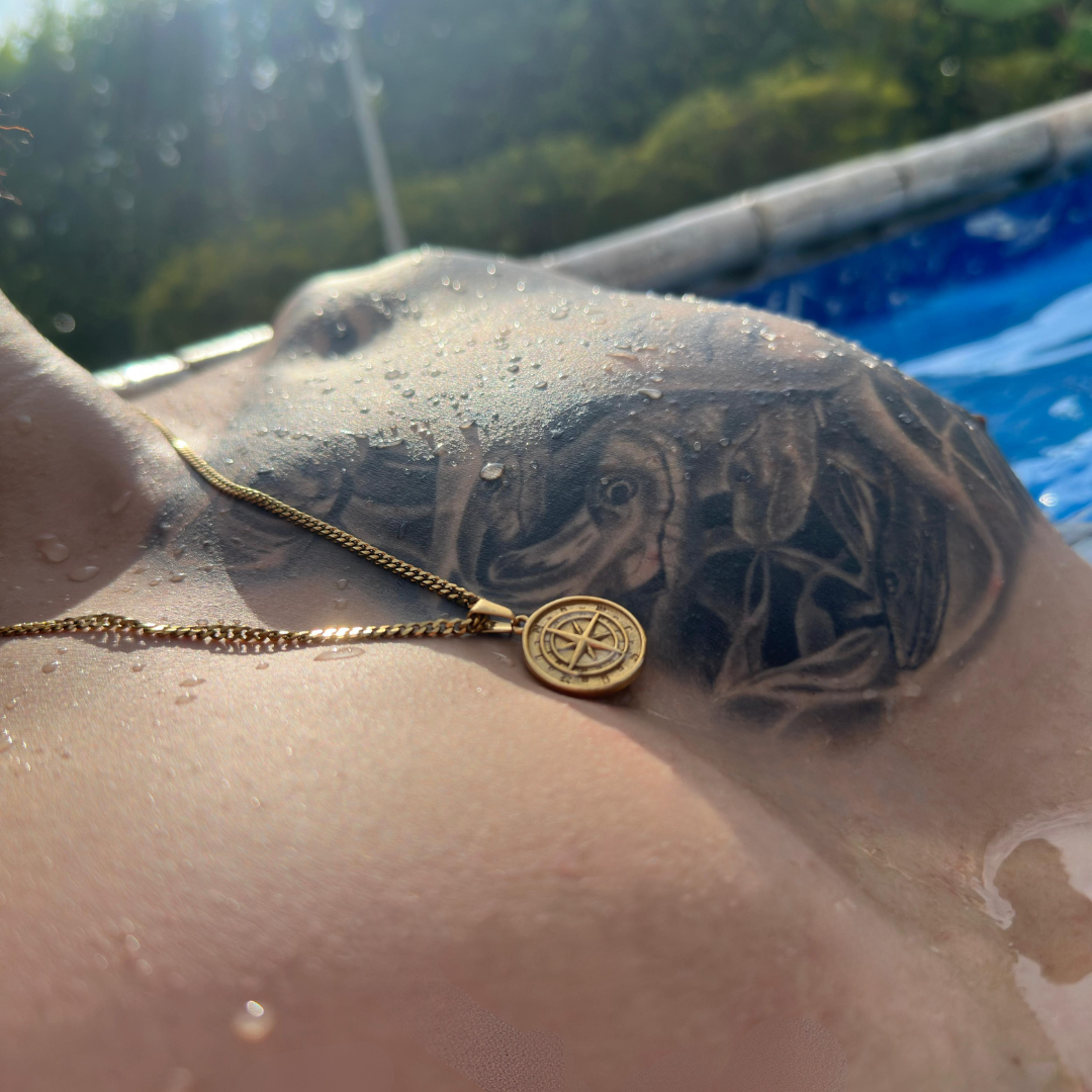 Set Brújula Cubana Baño Oro 18k