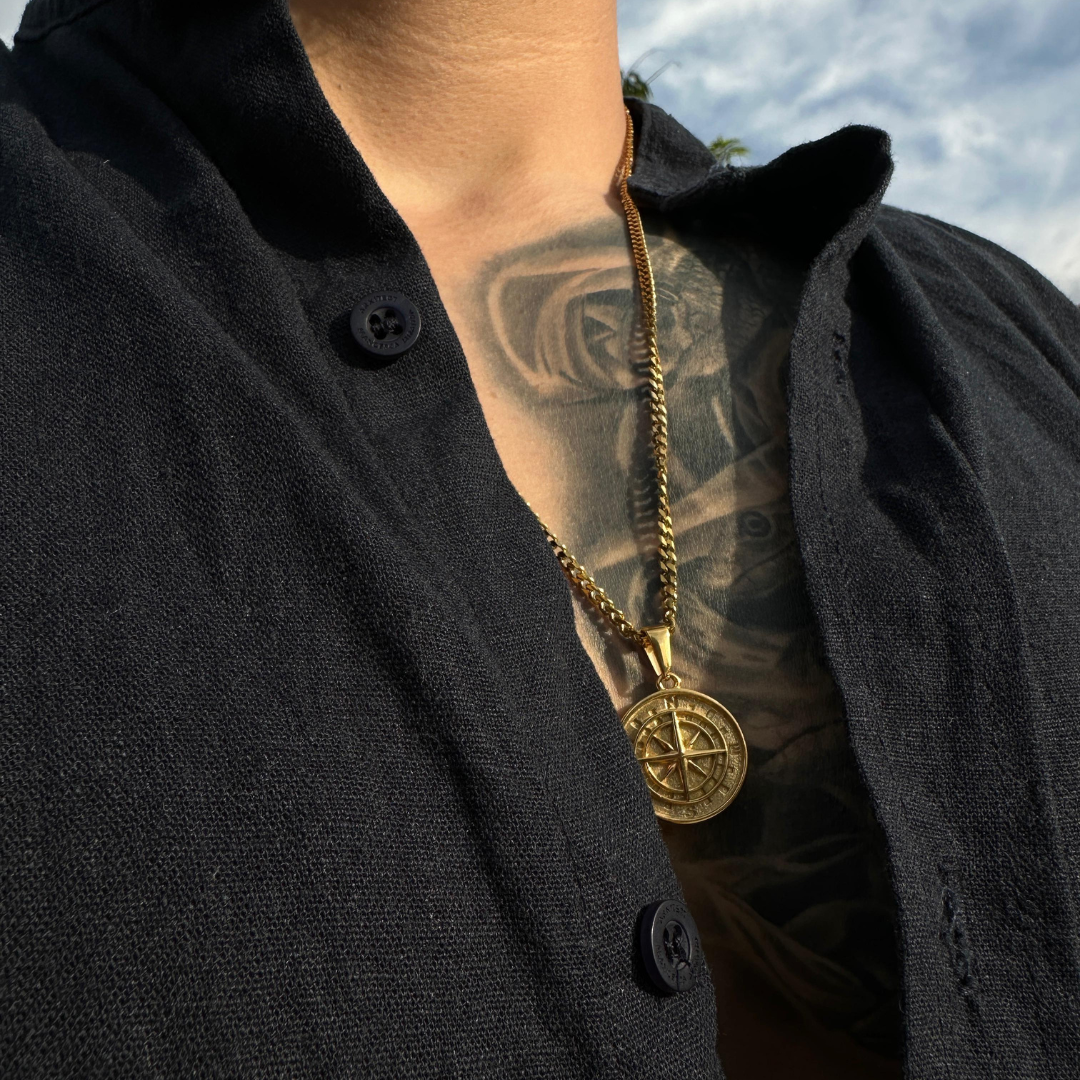 Set Brújula Cubana Baño Oro 18k