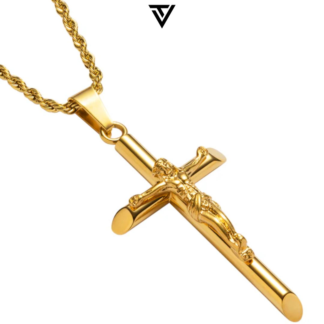 Set Cruz Baño Oro 18k