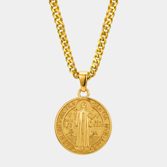 Set San Benito cubana Baño Oro 18k