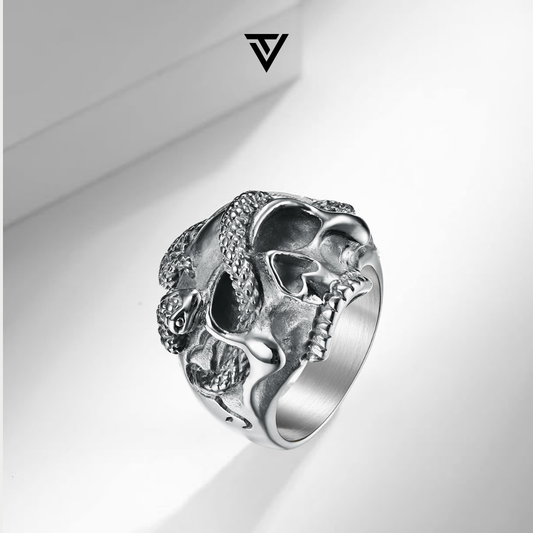 Anillo Memento morí Plateado