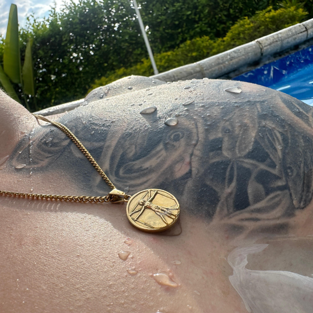 Set Vitruvian Baño Oro 18k