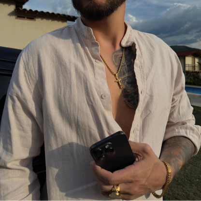 Set Cruz Baño Oro 18k