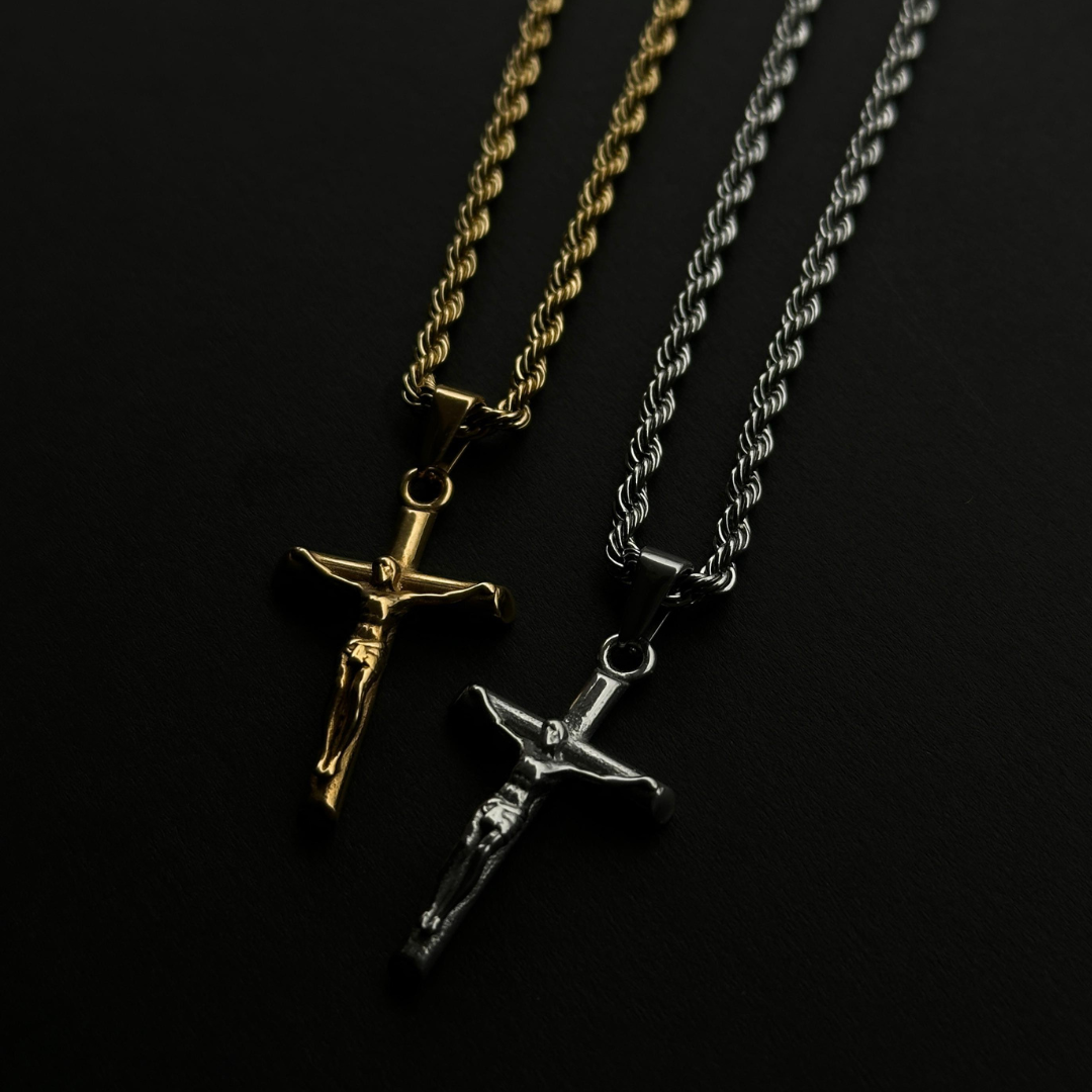 Set Cruz Baño Oro 18k