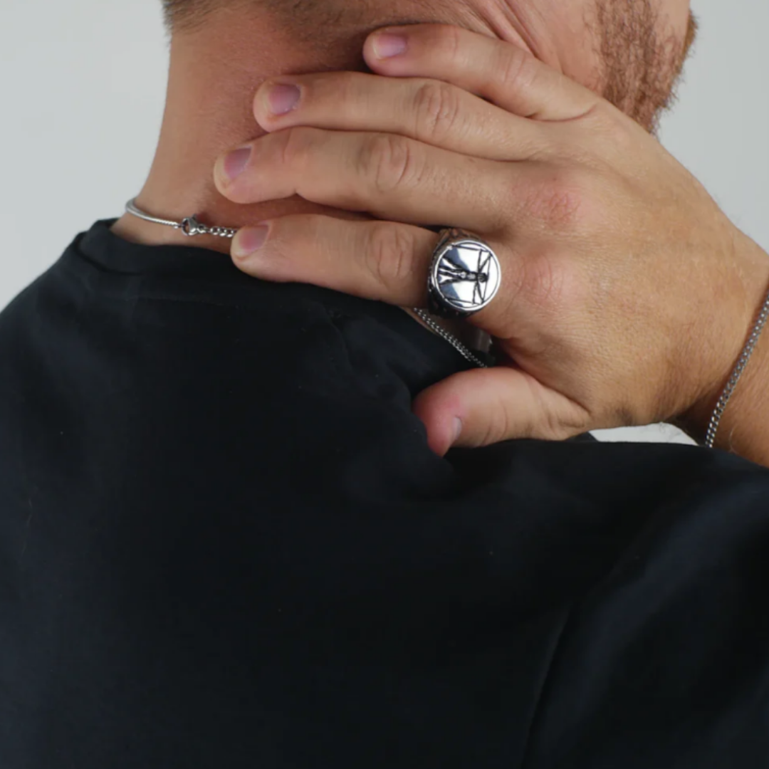 Anillo Vitruvian Plateado