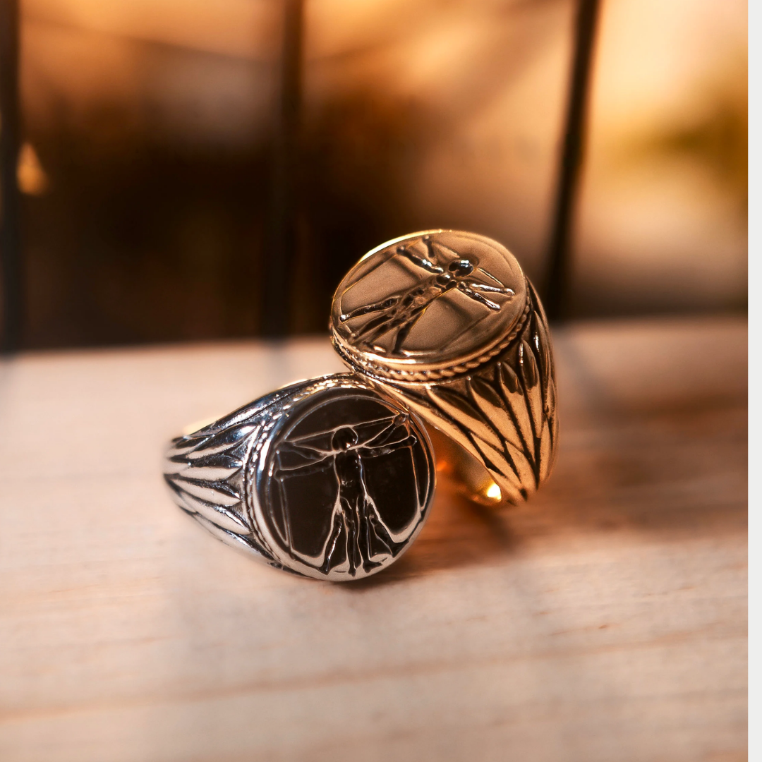 Anillo Vitruvian Dorado