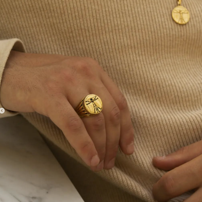 Anillo Vitruvian Dorado