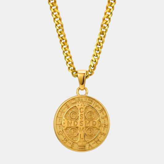 Set San Benito cubana Baño Oro 18k