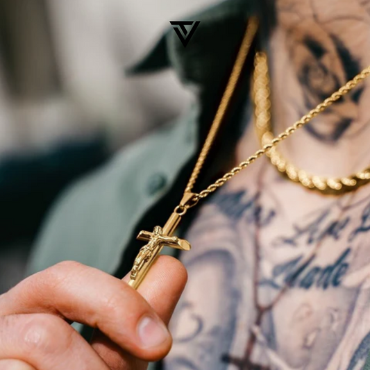 Set Cruz Baño Oro 18k