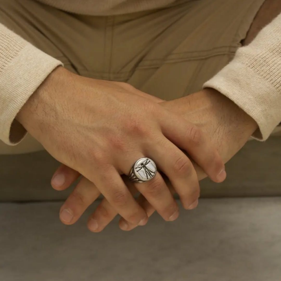Anillo Vitruvian Plateado