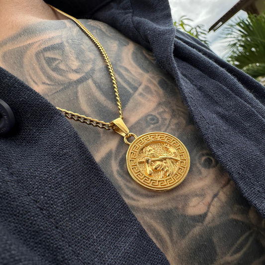 Set Zeus Cubana Baño Oro 18k