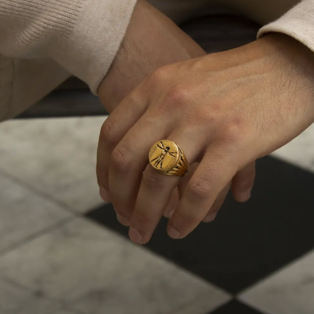 Anillo Vitruvian Dorado