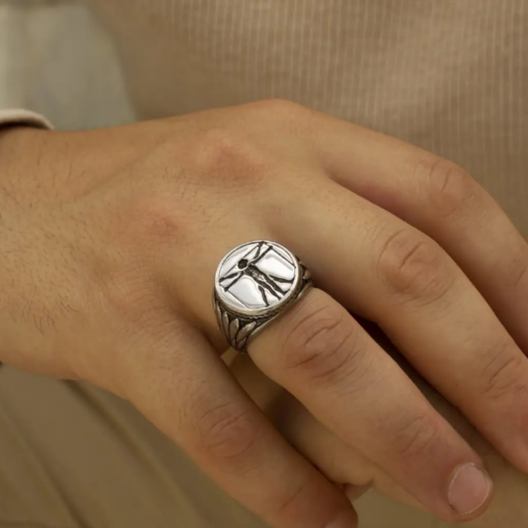 Anillo Vitruvian Plateado