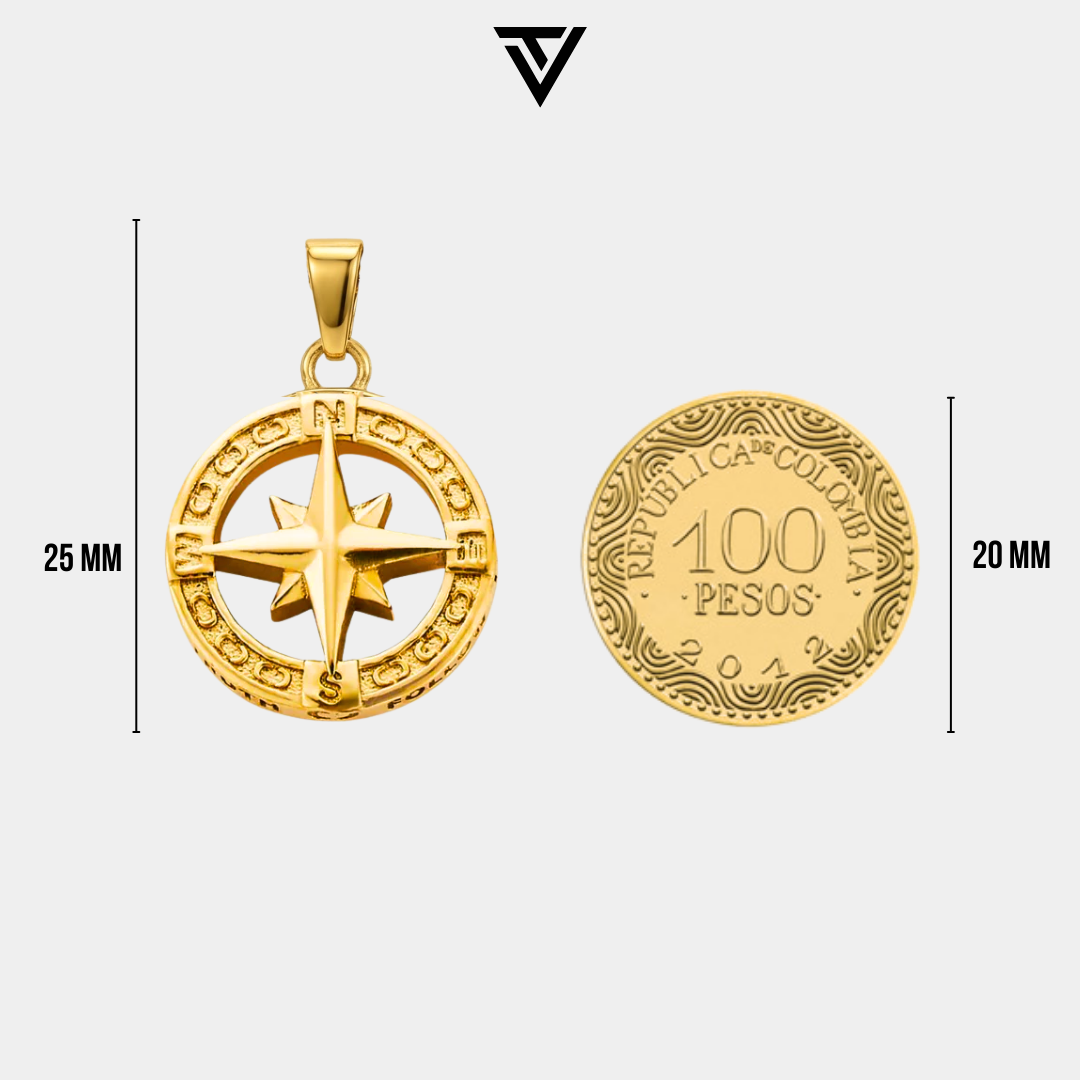 Set Estrella del norte doble cadena Baño Oro 18k