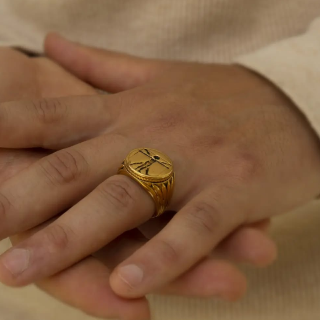 Anillo Vitruvian Dorado