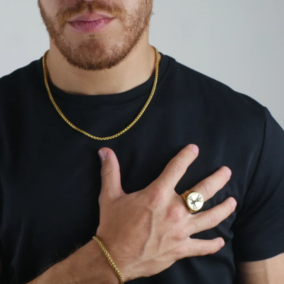 Anillo Vitruvian Dorado