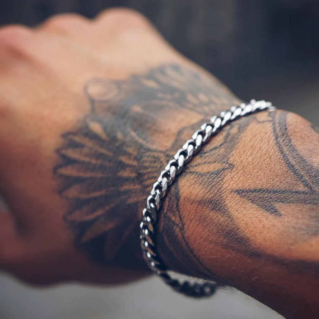 Pulsera Cubana Silver
