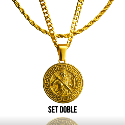 Set Zeus Baño Oro 18k