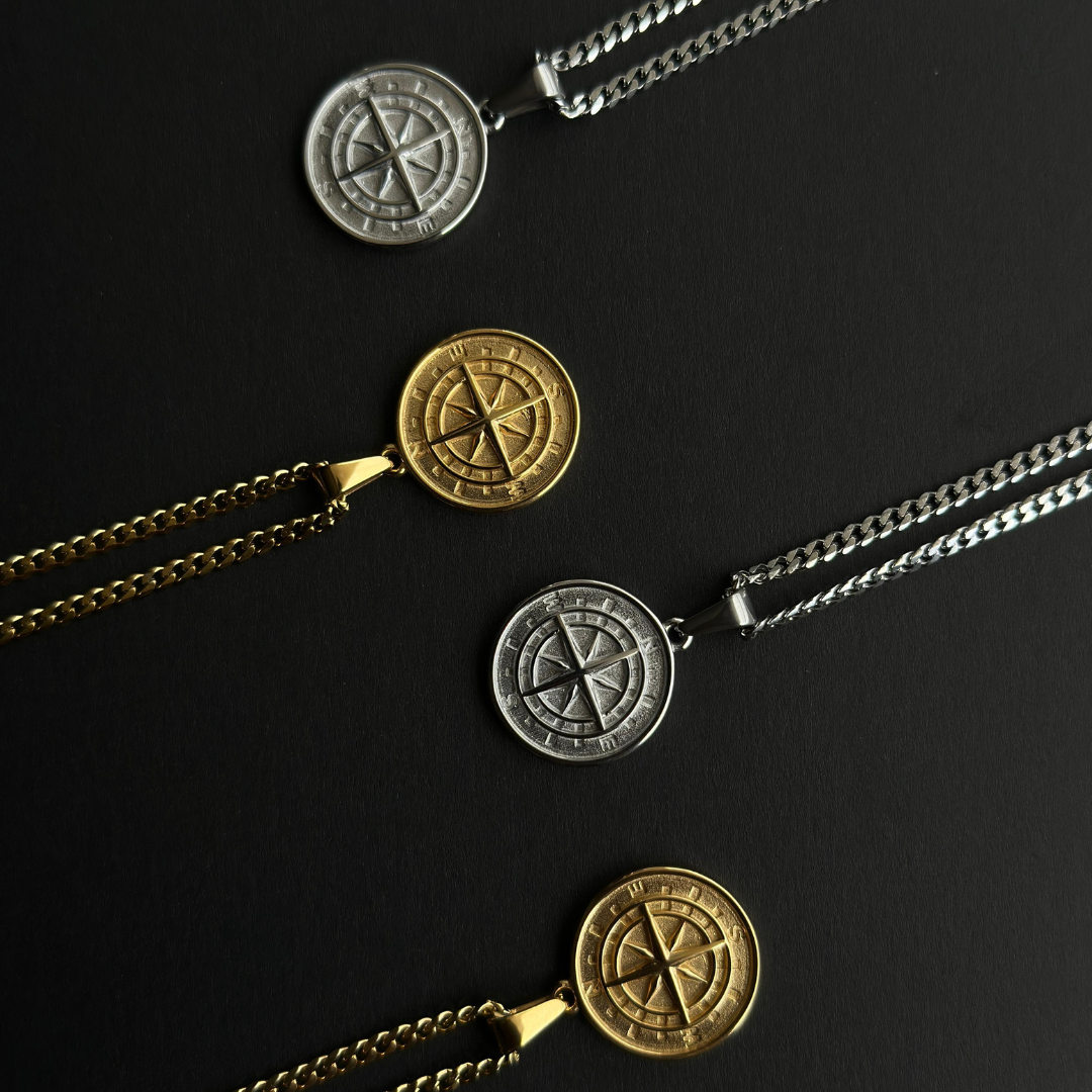 Set Brújula Baño Oro 18k