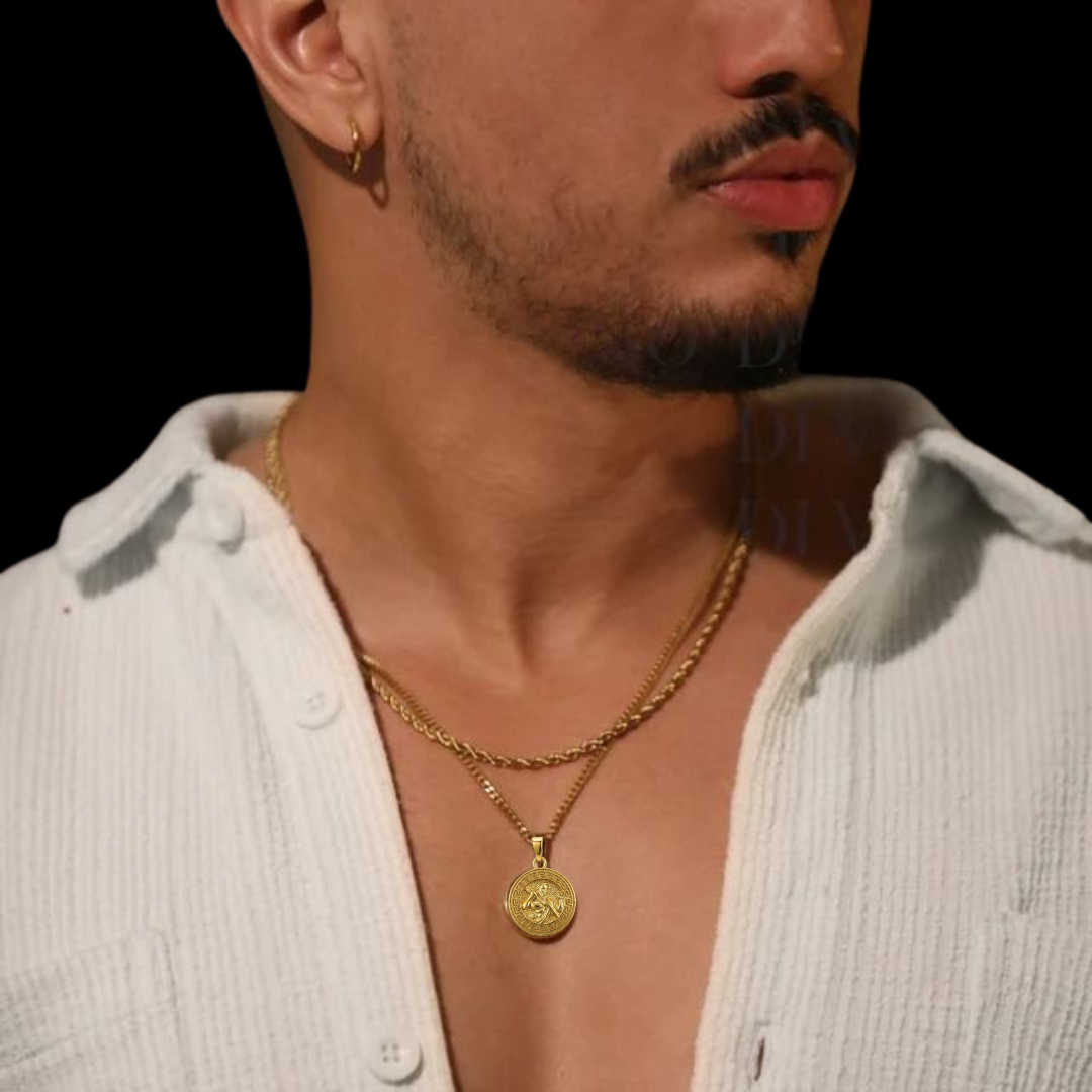 Pack Zeus Doble cadena Baño Oro 18k