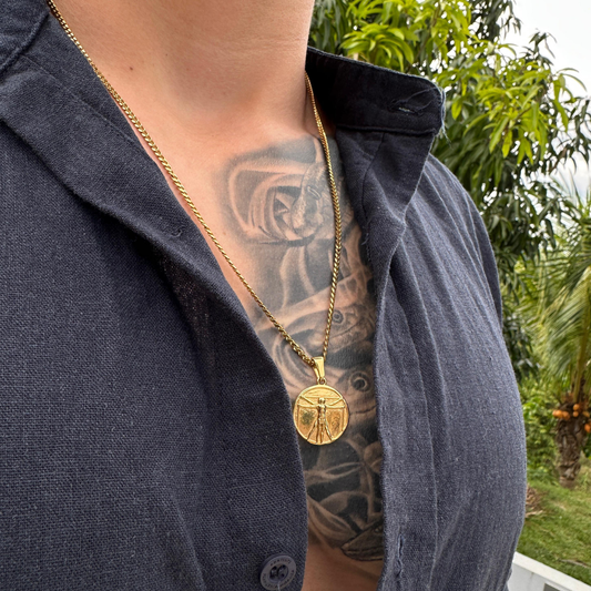 Set Vitruvio Cubana Baño Oro 18k