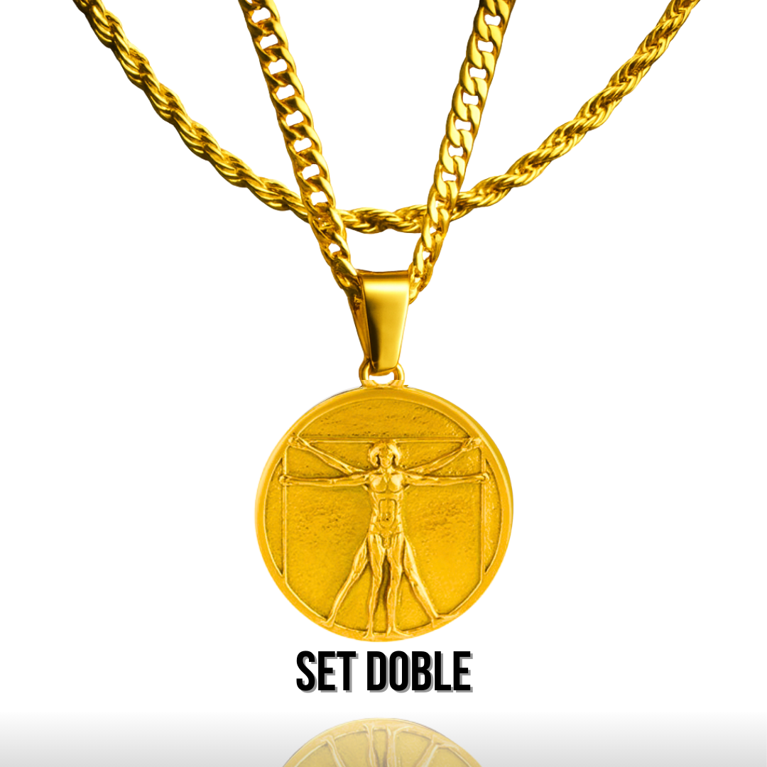 Set Vitruvian Baño Oro 18k