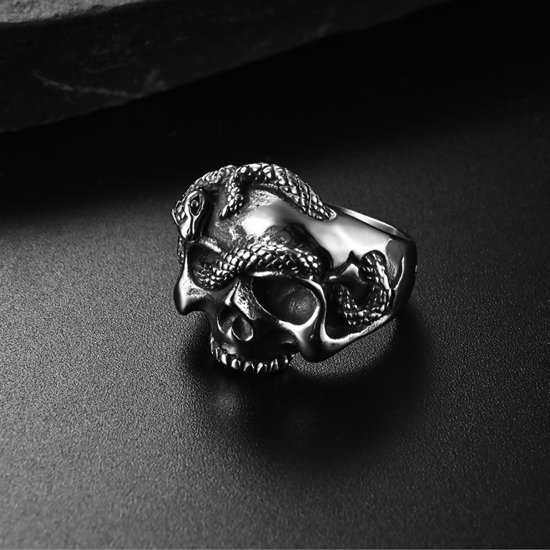 Anillo Memento morí Plateado