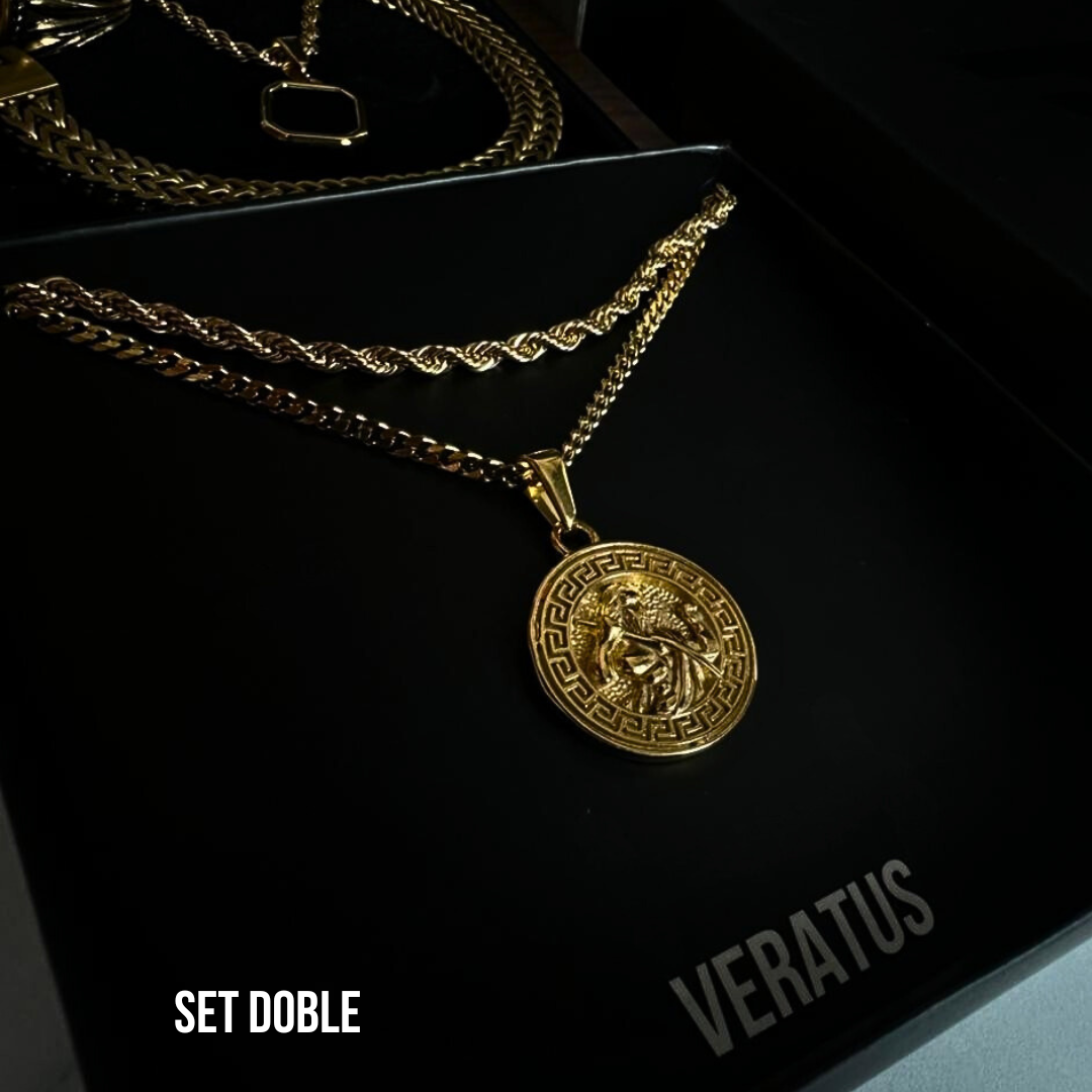 Set Zeus Baño Oro 18k