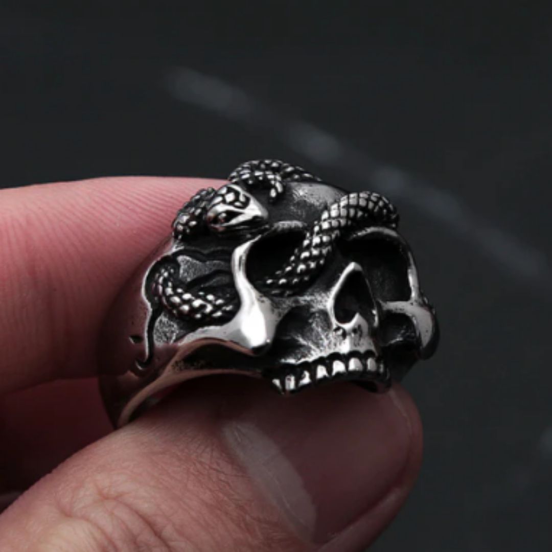 Anillo Memento morí Plateado