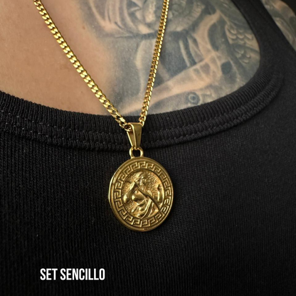 Set Zeus Baño Oro 18k
