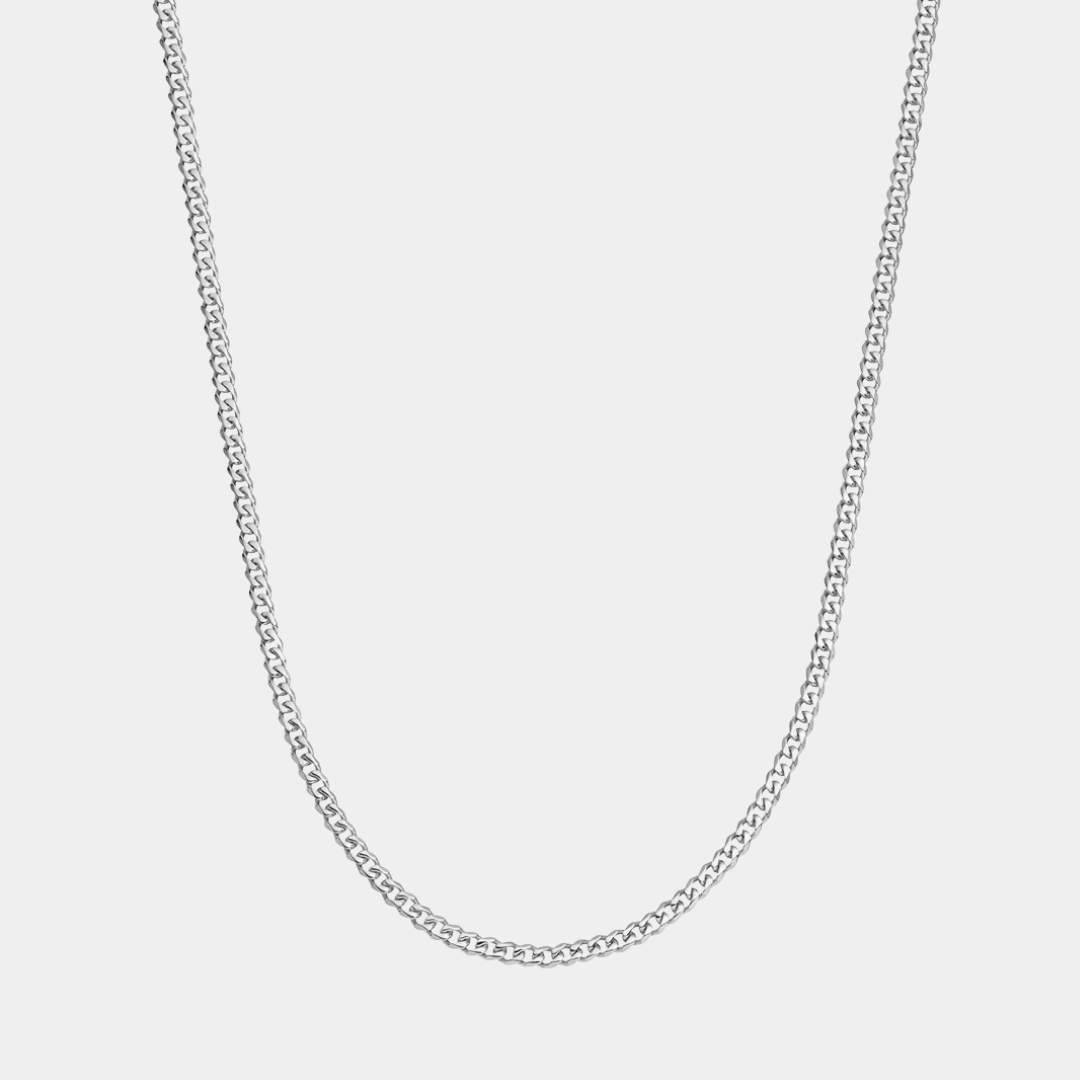 Cadena Cubana Silver 3mm